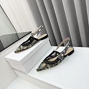 Fortok Dior J’Adior Slingback Pump Quake Oblique Jacquard Embroidered Black - 4