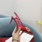 Fortok Valentino Garavani Slingback Red V Buckle Rhinestone - 6