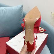 Fortok Valentino Garavani Slingback Red V Buckle Rhinestone - 5
