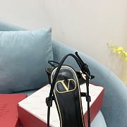 Fortok Valentino Garavani Slingback Black V Buckle Rhinestone - 2