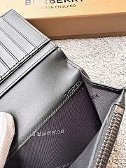 Fortok Burberry London Check Folding Long Wallet Grey 19x9.5cm - 6
