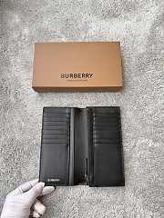 Fortok Burberry London Check Folding Long Wallet Grey 19x9.5cm - 4