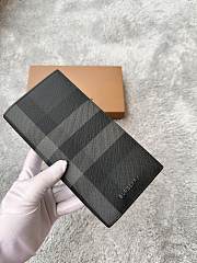 Fortok Burberry London Check Folding Long Wallet Grey 19x9.5cm - 3