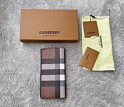 Fortok Burberry London Check Folding Long Wallet Brown 19x9.5cm - 1