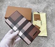 Fortok Burberry London Check Folding Long Wallet Brown 19x9.5cm - 6