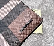 Fortok Burberry London Check Folding Long Wallet Brown 19x9.5cm - 5