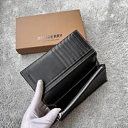 Fortok Burberry London Check Folding Long Wallet Brown 19x9.5cm - 2