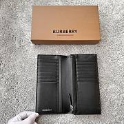 Fortok Burberry London Check Folding Long Wallet Dark Blue & Black 19x9.5cm - 5