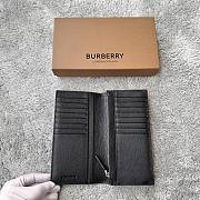 Fortok Burberry London Long Wallet Black 19x9.5cm - 6