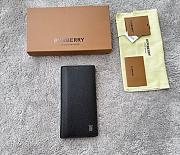 Fortok Burberry London Long Wallet Black 19x9.5cm - 1