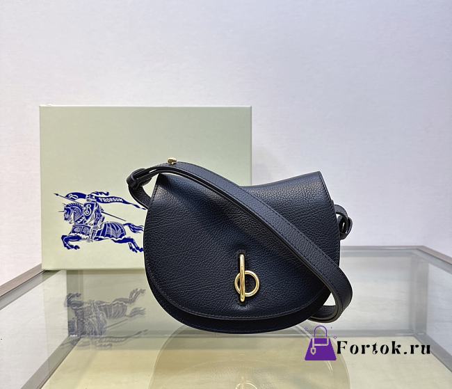 Fortok Burberry Rocking Horse Bag Black 166160 19×6×16cm - 1