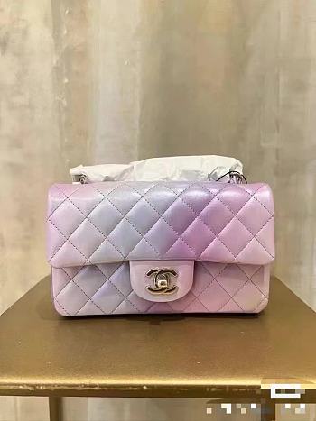 Fortok Chanel 24P Ombre Pearly Multicolor Classic Flap Bag 20cm