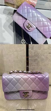 Fortok Chanel 24P Ombre Pearly Multicolor Classic Flap Bag 20cm - 2