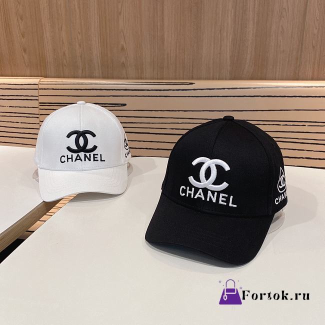 Fortok Chanel Baseball Cap Black/White - 1