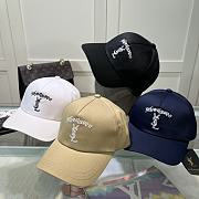 Fortok Saint Laurent Baseball Cap Black/White/Dark Blue/Beige - 1