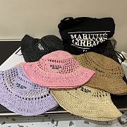 Fortok Prada Raffia Bucket Hat in Beige/Brown/Black/Pink/Purple - 1