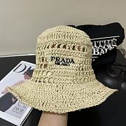 Fortok Prada Raffia Bucket Hat in Beige/Brown/Black/Pink/Purple - 6