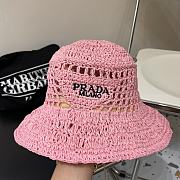 Fortok Prada Raffia Bucket Hat in Beige/Brown/Black/Pink/Purple - 5