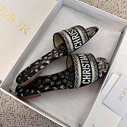 Fortok Dior Dway Gradient Butterflies Pattern Slides Black & Gold Metallic - 6