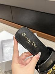 Fortok Dior 30 Montaigne Heeled Slides Black Calfskin - 6