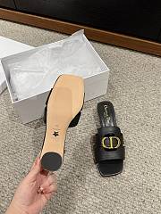 Fortok Dior 30 Montaigne Heeled Slides Black Calfskin - 5
