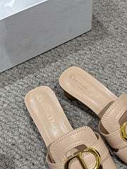 Fortok Dior 30 Montaigne Heeled Slides Beige Calfskin - 6