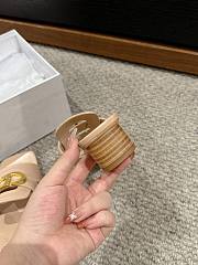 Fortok Dior 30 Montaigne Heeled Slides Beige Calfskin - 3