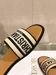 Fortok Dior Dway Natural Raffia And Black Embroidered Cotton - 3