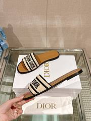 Fortok Dior Dway Natural Raffia And Black Embroidered Cotton - 4