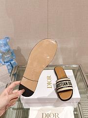 Fortok Dior Dway Natural Raffia And Black Embroidered Cotton - 6