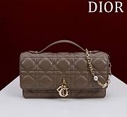 Fortok Dior Miss Dior Bag Brown Cannage Lambskin 0980 21x11.5x4.5cm - 1