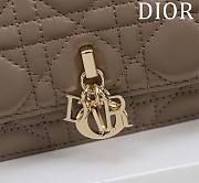 Fortok Dior Miss Dior Bag Brown Cannage Lambskin 0980 21x11.5x4.5cm - 3