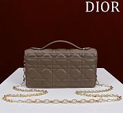 Fortok Dior Miss Dior Bag Brown Cannage Lambskin 0980 21x11.5x4.5cm - 2