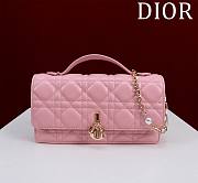 Fortok Dior Miss Dior Bag Pink Cannage Lambskin 0980 21x11.5x4.5cm - 1