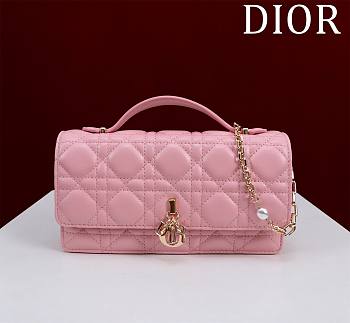 Fortok Dior Miss Dior Bag Pink Cannage Lambskin 0980 21x11.5x4.5cm