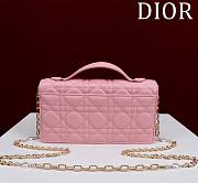 Fortok Dior Miss Dior Bag Pink Cannage Lambskin 0980 21x11.5x4.5cm - 6