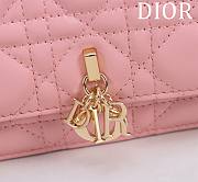Fortok Dior Miss Dior Bag Pink Cannage Lambskin 0980 21x11.5x4.5cm - 3