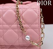 Fortok Dior Miss Dior Bag Pink Cannage Lambskin 0980 21x11.5x4.5cm - 2