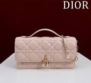 Fortok Dior Miss Dior Bag Light Pink Cannage Lambskin 0980 21x11.5x4.5cm - 1