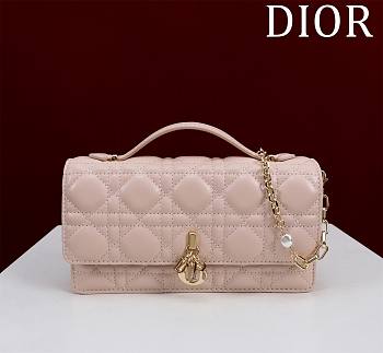 Fortok Dior Miss Dior Bag Light Pink Cannage Lambskin 0980 21x11.5x4.5cm