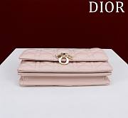 Fortok Dior Miss Dior Bag Light Pink Cannage Lambskin 0980 21x11.5x4.5cm - 5