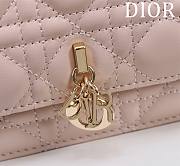 Fortok Dior Miss Dior Bag Light Pink Cannage Lambskin 0980 21x11.5x4.5cm - 3