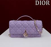 Fortok Dior Miss Dior Bag Purple Cannage Lambskin 0980 21x11.5x4.5cm - 1