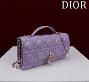Fortok Dior Miss Dior Bag Purple Cannage Lambskin 0980 21x11.5x4.5cm - 2