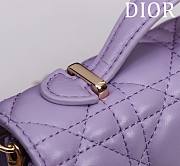 Fortok Dior Miss Dior Bag Purple Cannage Lambskin 0980 21x11.5x4.5cm - 4