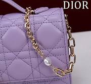 Fortok Dior Miss Dior Bag Purple Cannage Lambskin 0980 21x11.5x4.5cm - 5