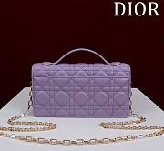 Fortok Dior Miss Dior Bag Purple Cannage Lambskin 0980 21x11.5x4.5cm - 6