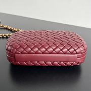 Fortok Bottega Veneta Knot Bag In Burgundy With Chain 776662 19x11.5x5cm - 5