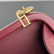 Fortok Bottega Veneta Knot Bag In Burgundy With Chain 776662 19x11.5x5cm - 3