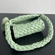 Fortok Bottega Veneta Kalimero Citta Shoulder Bag Green 785797 25x18x5.5cm - 3